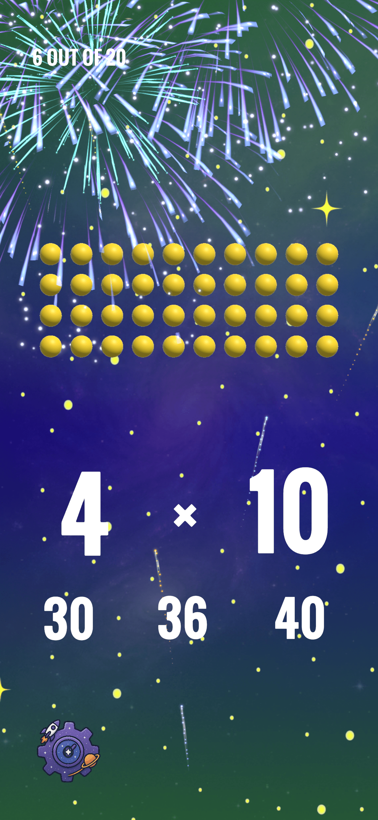 Multiplication grid view in Time to Multiply